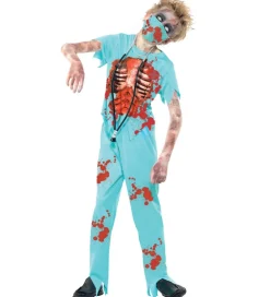 Udklædning - Zombie Surgeon - Blå>Smiffys Outlet