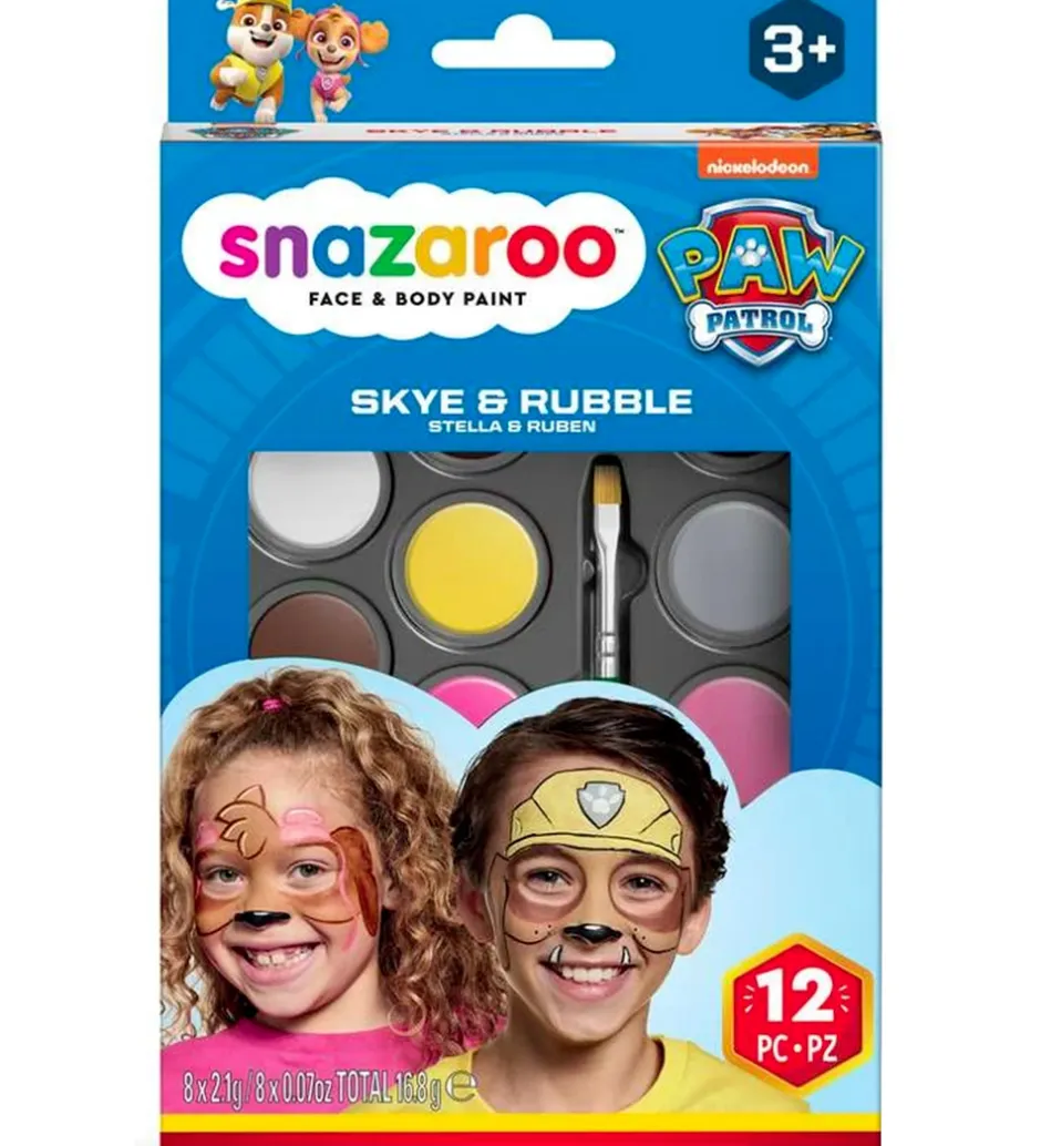 Ansigtsmaling - 8 Farver - Paw Patrol Sky & Rubble>Snazaroo Online