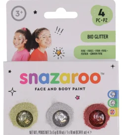 Sminke - BIO Glitter Fine - 3 stk. - Guld/Sølv/Pink>Snazaroo Discount