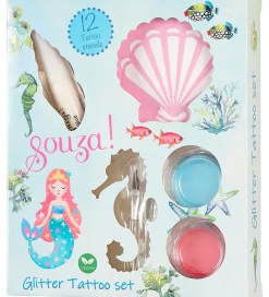 Tatoveringssæt - Glitter - Havfrue>Souza Online