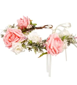 Udklædning - Hårbøjle m. Blomster- Eefke - Rosa/Hvid>Souza Clearance