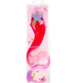 Udklædning - Hårklemme m. Hår - Inge - Pink/Lilla>Souza Sale