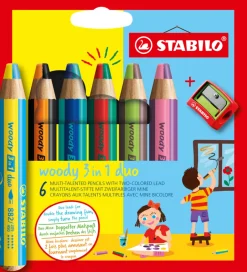 Farveblyanter - Woody 3-i-1 Duo - 6 Stk. - Multifarvet>Stabilo Best
