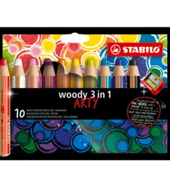 Farveblyanter - Woody 3-i-1 Arty - 12 stk. - Multifarvet>Stabilo