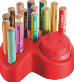 Farveblyanter - Woody 3-i-1 Deskset - 15 Stk. - Multifa>Stabilo Outlet