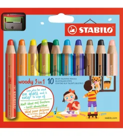 Farveblyanter - Woody 3-i-1 - 10 Stk. - Multifarvet>Stabilo New