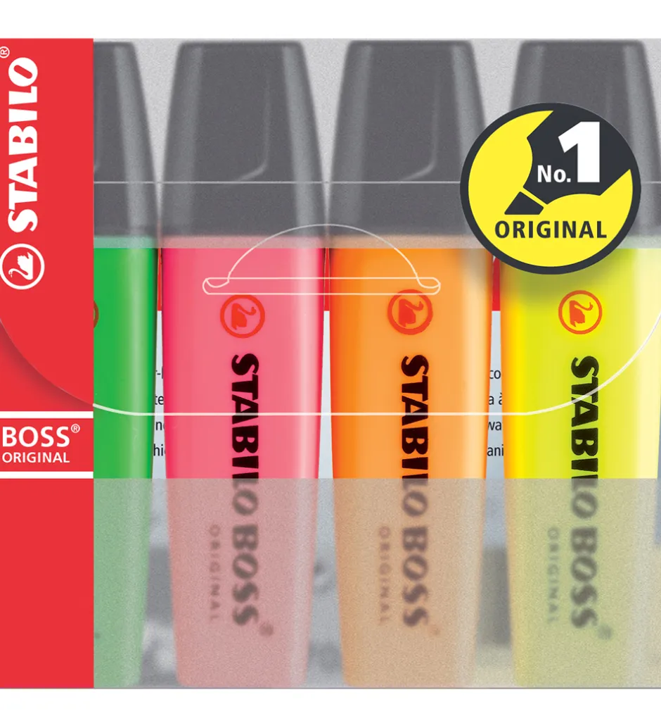 Overstregningstuscher - Boss - 4 Stk - Multifarvet>Stabilo Best