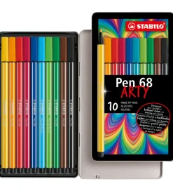 Tuscher - Pen 68 Arty - 10 stk. - Multifarvet>Stabilo Sale