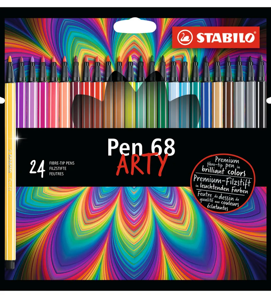 Tuscher - Pen 68 Arty - 24 stk. - Multifarvet>Stabilo Discount