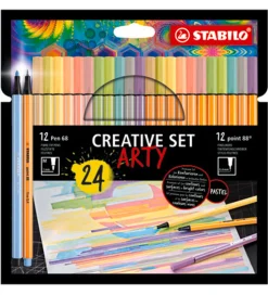 Tuscher - Pen 68/Point 88 Arty - 24 stk. - Pastel>Stabilo Clearance