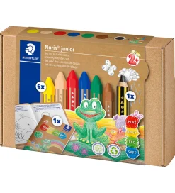 Farvekridt m. Aktivitetsbog - Noris Junior - 7 stk.>Staedtler Online