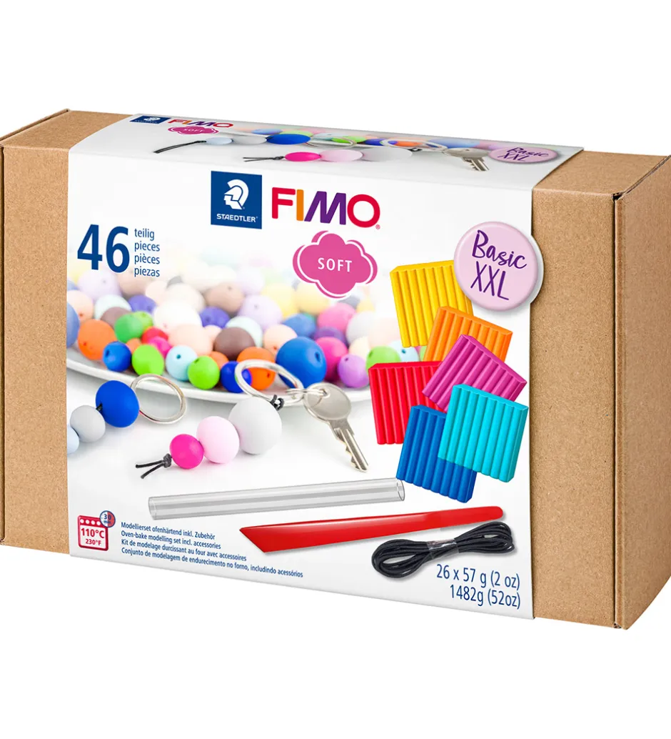 FIMO Modellervoks m. Værktøj - Soft - 46 Dele - 26x57g>Staedtler Discount