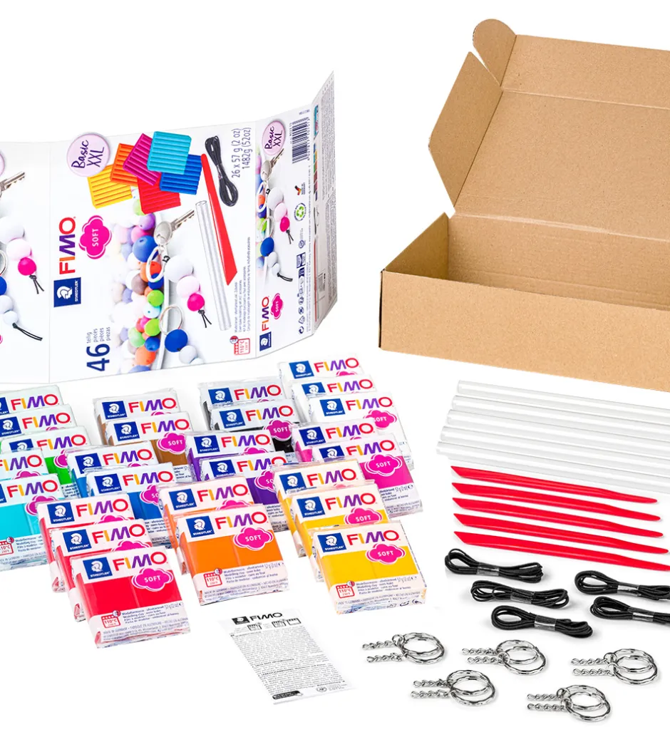 FIMO Modellervoks m. Værktøj - Soft - 46 Dele - 26x57g>Staedtler Discount