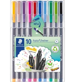 Tuscher - 10 stk - Triplus Fineliner - 0,3 mm>Staedtler New
