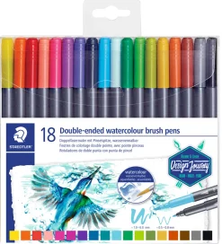 Tuscher - 18 stk. - Double-ended Watercolour Brush Pen>Staedtler Outlet