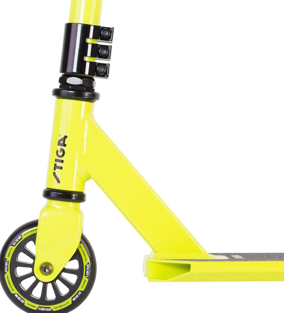 Løbehjul - Trick Scooter - Hood - Sort/Limegrøn>Stiga Sale