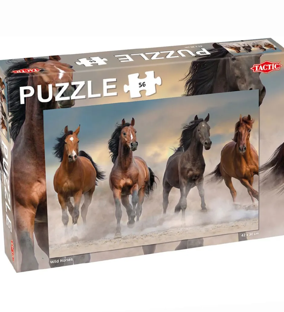 Puslespil - Wild Horses - 56 Brikker>TACTIC