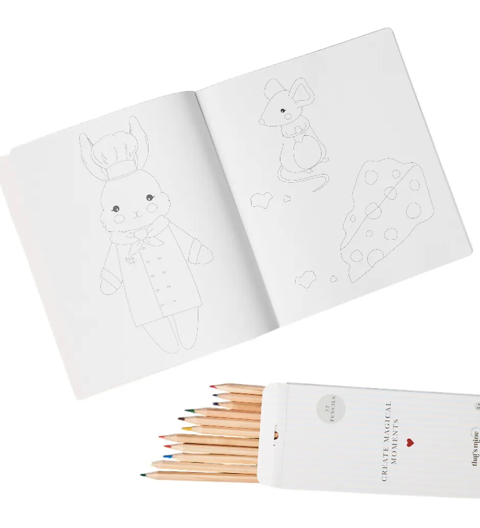 Malebog m. Farver - 12 stk. - Ben - Bunny>Thats Mine Online