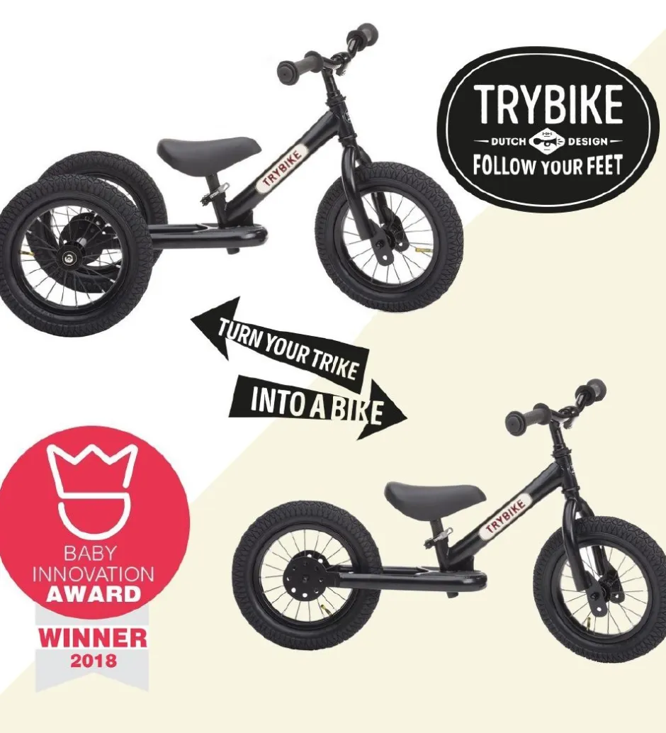 Løbecykel - Steel - Sort>TryBike Best