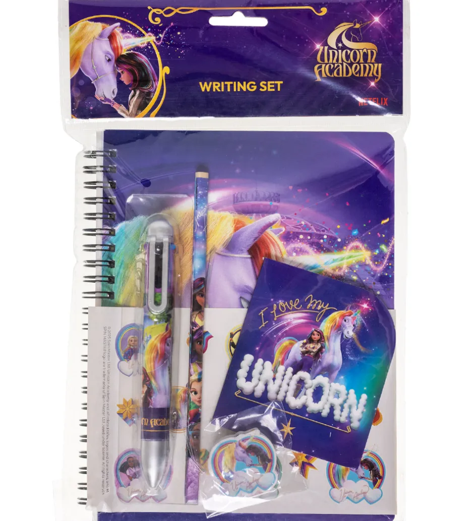 Skrivesæt m. Multifarvet Kuglepen>Unicorn Academy Best
