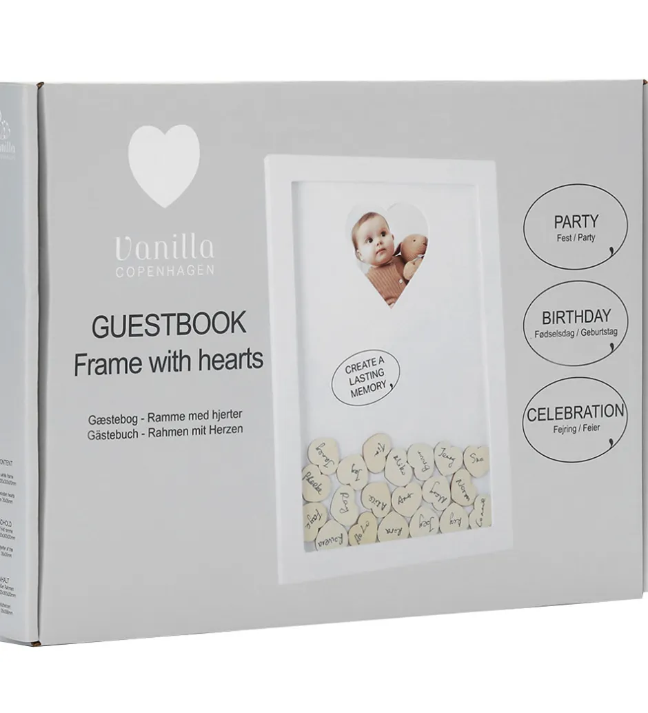 Gæstebog - Ramme m. Hjerte - Hvid>Vanilla Copenhagen New
