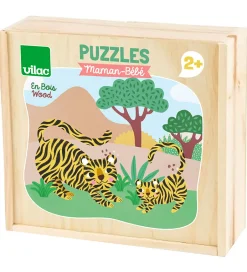 Puslespil - Træ - 12x2 Brikker - Mor Og Baby>Vilac Discount